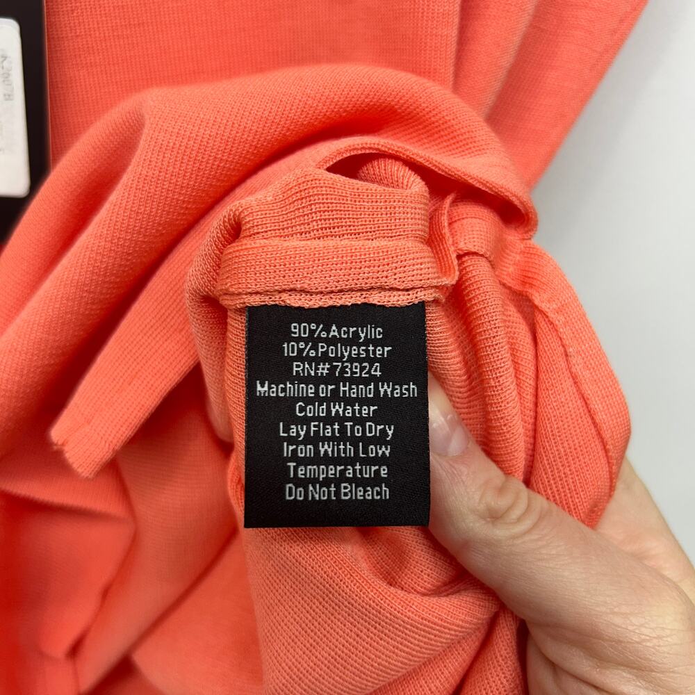 NEW $188 Misook Peach Knit Tank Top Small Minimalist Casual Layering Side Slits - Picture 7 of 7